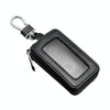 Car Remote Control Universal Visible Zipper Key Case(Black)