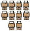 10pcs Christmas Candy Boxes Kraft Paper Christmas House Handbag Candy Boxes, Style: Small Brown Edge