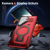 For Samsung Galaxy S25 Ultra 5G Shield Frame Holder MagSafe Phone Case(Red)