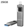 256GB NK-828 8 Pin + USB 2 in 1 Zinc Alloy U Disk with Fingerprint Unlock