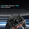 Model X 1.99 inch IP68 Waterproof Android 9.0 4G Dual Cameras Matte Smart Watch, Specification:2GB+16GB(Black Orange)