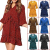Burst Ruffled Skirt Fashion Dot Dress, Size:XL(Yellow)