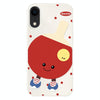 For iPhone XR Skin Feeling Jelly TPU Hybrid PC Phone Case(Spin Table Tennis Beige)