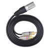 XLR Male To 2RCA Male Plug Stereo Audio Cable, Length:, Length:8m