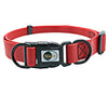 Waterproof PVC Dog Collar, Red, Small 24-36cm, Dual Loop