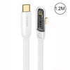 USAMS US-SJ583 PD 20W Iceflake Series Type-C to 8 Pin Right Angle Transparent Fast Charge Data Cable, Cable Length:1.2m(White)