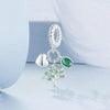 S925 Sterling Silver Platinum Plated Zircon Tree of Life DIY Pendant(BSC977)