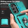 For Samsung Galaxy A16 5G Sliding Camshield Holder Phone Case(Cyan Blue)