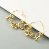 1 Pair Knotted Circle Earrings Female Alloy S925 Silver Needle Earrings Exaggerated Gold Earrings