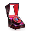 Watch Shaker Automatic Mechanical Watch Rotating Motor Winding Box, US / EU / UK Plug(Ebony Red)