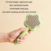 Pet Grooming Comb - Fine Tooth Deshedding Tool (Green)
