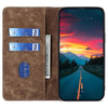 For Samsung Galaxy S25 5G RFID Anti-theft Brush Magnetic Leather Phone Case(Brown)