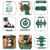 Garden Lawn Garden Tools Grass Ripper Spiked Shoes with 4 Plastic Buckles (Green)