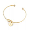 Alloy Letter I Bracelet Snake Chain Charm Bracelets(Gold)
