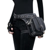 HG051 Steampunk Retro Waist Bag Outdoor One-Shoulder Messenger Bag(Black)