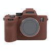 For Sony ILCE7RM5 / A7R5 Litchi Texture Soft Silicone Protective Case(Coffee)