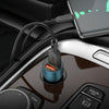 BOROFONE BZ19 Wisdom Dual USB Ports Car Charger(Black)