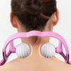 Manual Cervical Massager Home Multi-Function Shoulder And Neck Massage Roller, Shape: Ordinary Pink