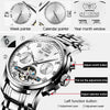 OLEVS 6607 Multi-function Men Big Flywheel Automatic Waterproof Mechanical Watch(Black)