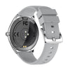 MT55 1.43 inch AMOLED HD Screen Ultra-thin Smart Call Health Watch, Silicone Strap(Silver Grey)