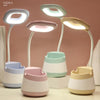 USB Charging LED Desk Light Eye Protection Lamp with Pen Holder and Phone Holder(CS276-3 Pink)