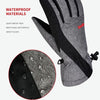 Boodun Five-Finger Ski Gloves Windproof Waterproof Finger Touch Screen Keep Warm Gloves, Size: L(Army Green)