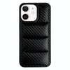 For iPhone 11 Carbon Fiber Texture Down Jacket Phone Case(Black)