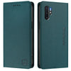 For Samsung Galaxy Note10+ RC01 Dual-Folded Magnetic Suction RFID Leather Phone Case(Dark Green)