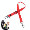 Reflective Dog Car Seat Belt, Red, Telescopic, 47-70cm