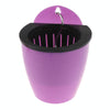 Self-Watering Planter Grow Plants Lazy Flower Pots Wall-hanging Round Resin Plastic Flower Pots, Size: 18x12.5x16cm(Purple)