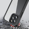 For iPhone 12 Pro Max Waterproof Dustproof Shockproof Transparent Acrylic Protective Case(Black)