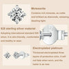 MSE038 S925 Sterling Silver Moissanite Earrings, Color: 0.5ct Silver