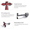 S925 Sterling Silver Dark Cross Ear Studs Women Earrings