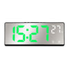 6631 LED Digital Display Multifunctional Electronic Clock Desktop Temperature Mirror Alarm Clock(Green Light)
