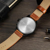 Curren M8225 Army Military Leather Band Men Quartz Watch(Black Brown)