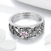 Fashion 925 Sterling Silver Daisy Flower Finger Rings for Women Wedding Engagement Jewelry, Ring Size:9