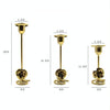 DH2304-01 Rose Carved Metal Candle Holder Bar Decoration Candlelight Dinner Candlesticks, Size: Medium Gold