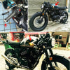 Pair Motorcycle Turn Double Light Grip Bar Plug Strobe Side Marker End LED Handlebar Lamp, Yellow and White Light