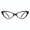 Street Stall Triangular Cat Eye Presbyopic Glasses, Degree: +250(Black)