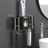 Couple Wall Mounted Toothbrush Holder Automatic Squeeze Toothpaste Device,Spec: Ordinary Black