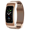 K60 1.08 inch Steel Band Earphone Detachable Life Waterproof Smart Watch Support Bluetooth Call(Rose Gold)