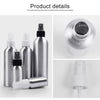 Refillable Glass Fine Mist Atomizers Aluminum Bottle, 50ml(Transparent)