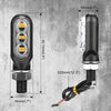 2pcs 12V 3LEDs Motorcycle Mini Water Turn Signal Light (Transparent)