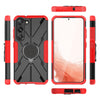 For Samsung Galaxy S23 5G Armor Bear Shockproof PC + TPU Phone Case with Ring(Red)