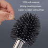 Bathroom Stainless Steel Base Leak-Proof Toilet Brush Set, Color: Flocking Paint Removal Rod