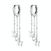 S925 Sterling Silver Tassel Butterfly Ear Stud Women Earrings