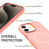 For iPhone 11 Shockproof MagSafe Armor PC Hybrid TPU Phone Case(Light Pink+Coral Red)