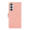 For Samsung Galaxy A56 5G ABEEL Frosted Magnetic RFID Leather Phone Case(Pink)