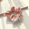 10 PCS Ball Head Ponytail Plaid Large Intestine Hair Tie(Orange)