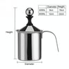Stainless Steel Manual Foamer with Thickened Double Layer Foaming Filter(800ml)